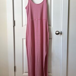 GAP Red & White Striped Maxi Dress